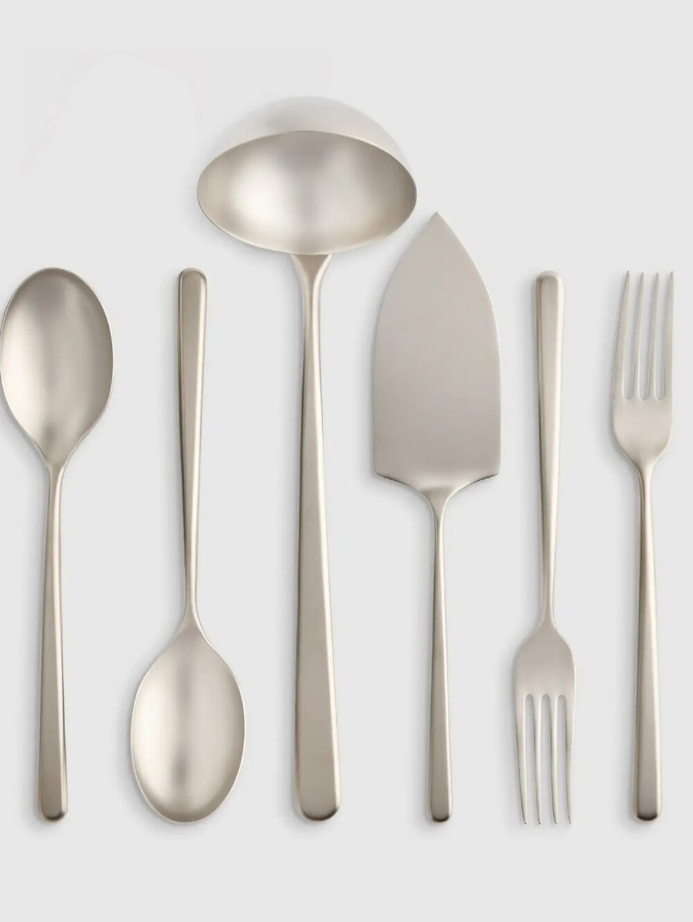 NEW! Quince- Sambonet Gia 6 Piece Brushed Stainless Steel Serving Set! (B16)